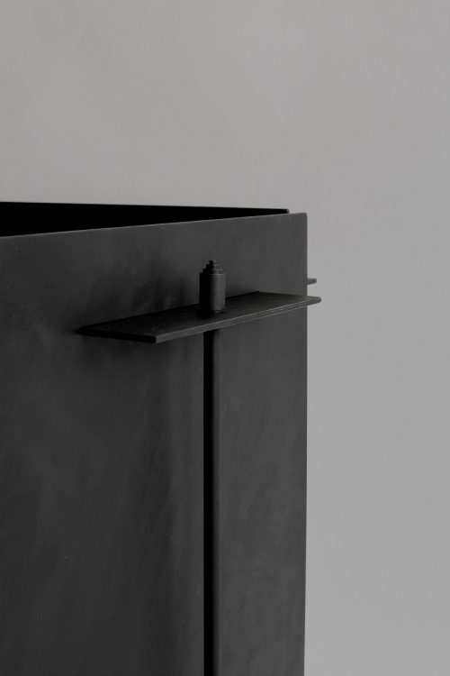 Sizar Alexis Pilier Blackened Steel Side Table